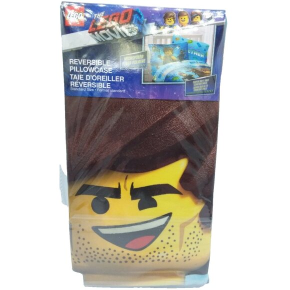 The Lego Movie Reversible Pillowcase Microfiber Standard Size Kids Bedroom - Picture 1 of 9